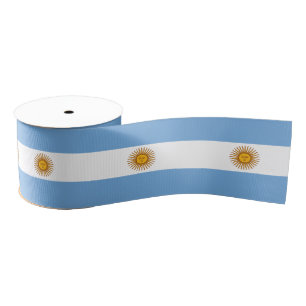 Ruban Gros-grain Argentine Drapeau et Argentine Voyage, vacances/sp