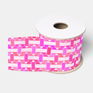 Ruban Gros-grain Art Déco industriel chic - rose, fuchsia, orchidée