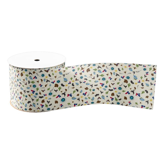 Ruban Gros-grain Articles célèbres du Texas l'état solitaire (Bobine)