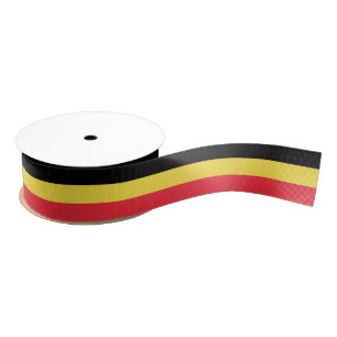 Ruban Gros-grain Baguette de couleurs belges, Belgique /sports
