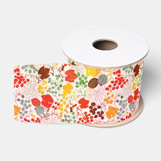 Ruban Gros-grain Baiser Français Baies Douces Fleurs De Raisin Mari (Bobine)