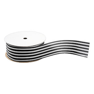 Ruban Gros-grain Bande noire et blanche