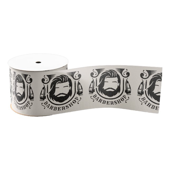 Ruban Gros-grain Barbershop look cuir (Bobine)