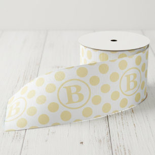 Ruban Gros-grain Bébé à pois jaunes