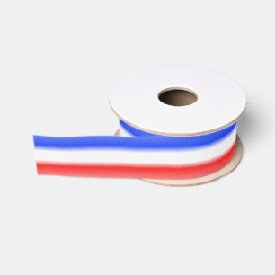 Ruban Gros-grain Blancs rouges et Bleus