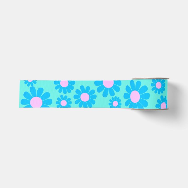 Ruban Gros-grain Bleu marais Turquoise (Devant)