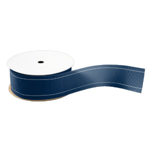 Ruban Gros-grain Bleu Marine Blanc Trim Preppy Sports École Timeles