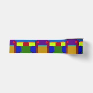 Ruban Gros-grain Blocs d'art d'abstraction géométrique Sketchpad