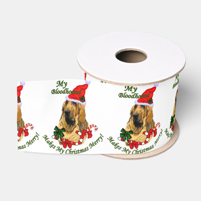 Ruban Gros-grain Bloodhal Christmas Joyeux (Bobine)
