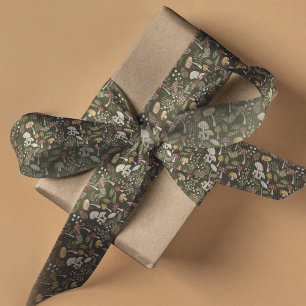 Ruban Gros-grain Bois rustique Aquarelle Woodland Forêt de champign