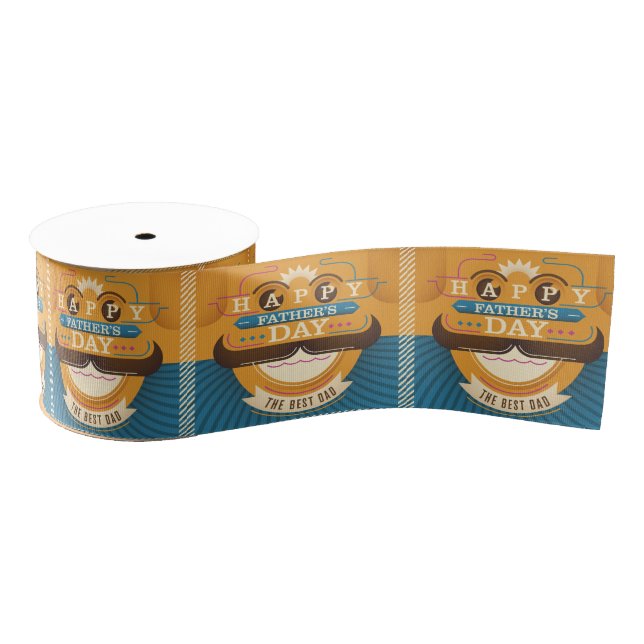 Ruban Gros-grain Bonne Fête des pères (Bobine)