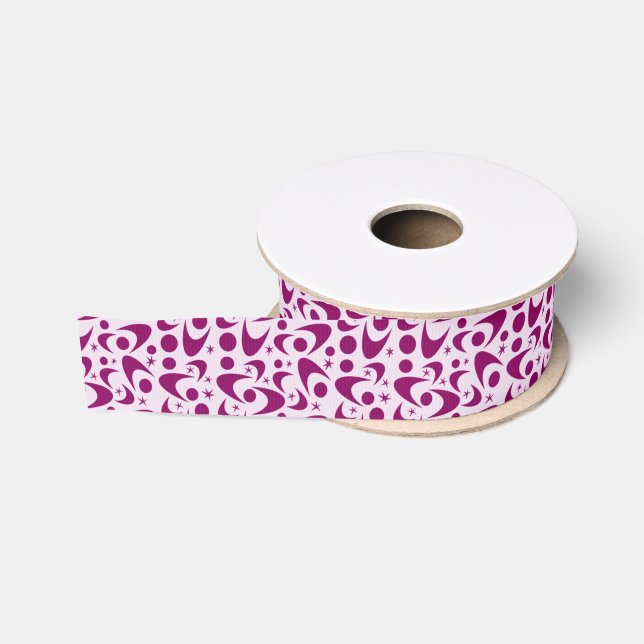 Ruban Gros-grain Boomerangs Rétro (Bobine)
