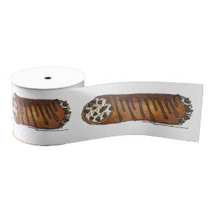 Ruban Gros-grain Cannoli italien Chocolat Cannolis Pastry Ribbon