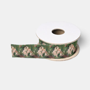 Ruban Gros-grain Carl Moll Vintage White Roses