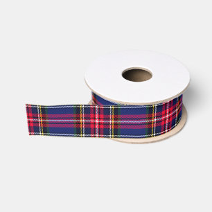 Ruban Gros-grain Carreaux Verts & Bleus