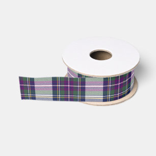 Ruban Gros-grain Carreaux violet et vert
