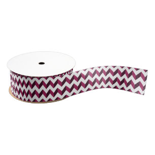 Ruban Gros-grain Chevron magenta à deux tons