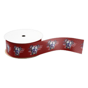 Ruban Gros-grain Chien américain de boxeur 1,5" ruban de gros-grain