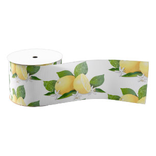 Ruban Gros-grain Citrus citron Fruit Floral Jardin botanique