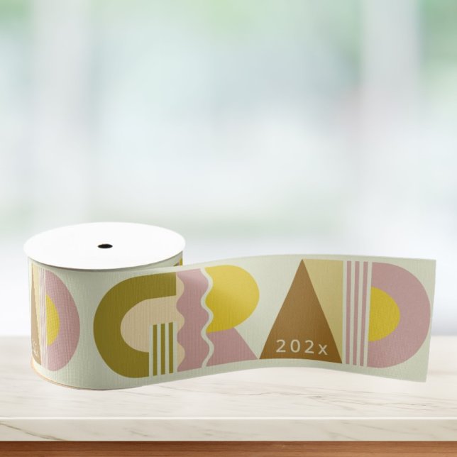 Ruban Gros-grain Classe de finissants 2026 rétro (Créateur téléchargé)