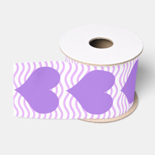 Ruban Gros-grain Cœurs violets