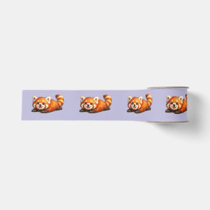 Ruban Gros-grain Conception d'animal Kawaii de Panda Rouge Mignon s