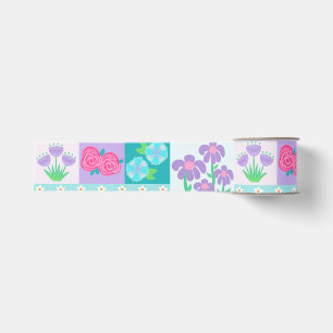 Ruban Gros-grain Conception de fleurs vibrantes en fleurs