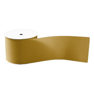 Ruban Gros-grain Couleur solide de verge d'or foncé