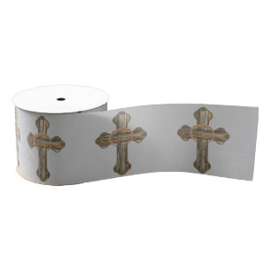 Ruban Gros-grain Croix occidentale de Barnwood avec des cordes 3"