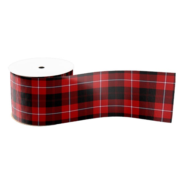 Ruban Gros-grain Cunningham Tartan rouge noir (Bobine)