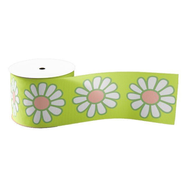 Ruban Gros-grain Daisy Simple Vert (Bobine)