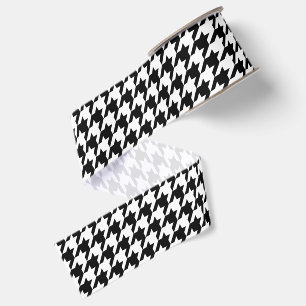 Ruban Gros-grain Damier Anglais blanc et noir