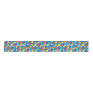 Ruban Gros-grain Damier enfant de la Primary Party 