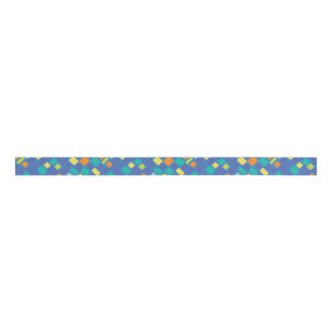 Ruban Gros-grain Damier enfant Ton frais  