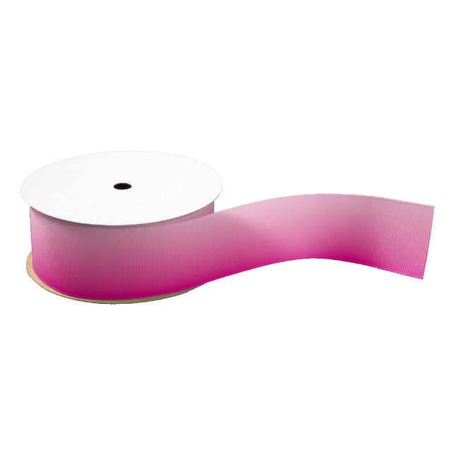 Ruban Gros-grain Dégradé de rose clair à rose vif (Bobine)