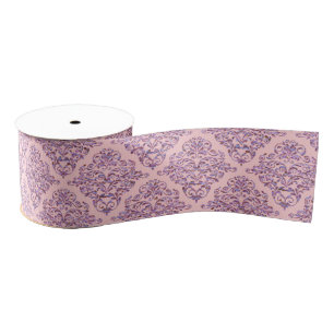 Ruban Gros-grain Délicat rose Ambrosia Élégant Royal Damask