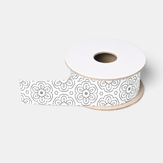 Ruban Gros-grain Délice monochrome fantaisiste