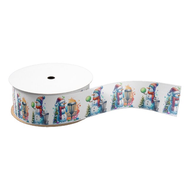 Ruban Gros-grain Disque Golf Thématique Noël (Bobine)