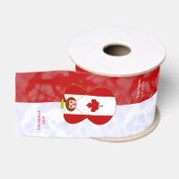 Drapeau canadien personnalisé d'ange Auburn rouge 