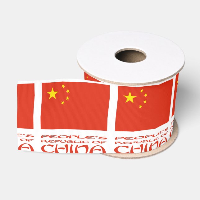 Ruban Gros-grain Drapeau de la République populaire et Chine  (Bobine)