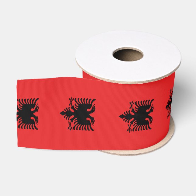 Ruban Gros-grain Drapeau de l'Albanie (Bobine)