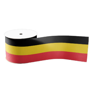 Ruban Gros-grain Drapeau du Royaume de Belgique Tirages horizontaux