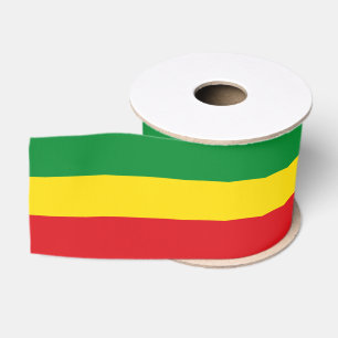 Ruban Gros-grain Drapeau éthiopien couleurs ruban, Afrique, Éthiopi