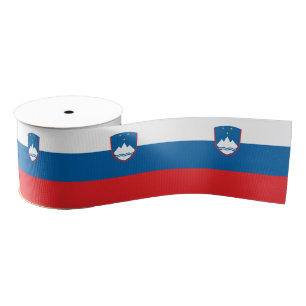 Ruban Gros-grain Drapeau slovène et voyage en Slovénie, vacances/sp
