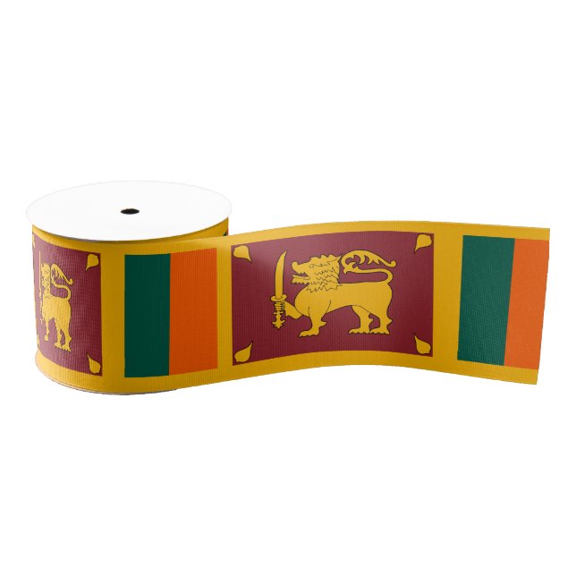Ruban Gros-grain Drapeau Sri Lanka Ribbon, Vacances / Sports (Bobine)