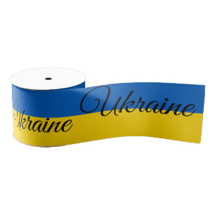 Ruban Gros-grain Drapeau ukrainien & Voyage Ukraine, mariages / spo