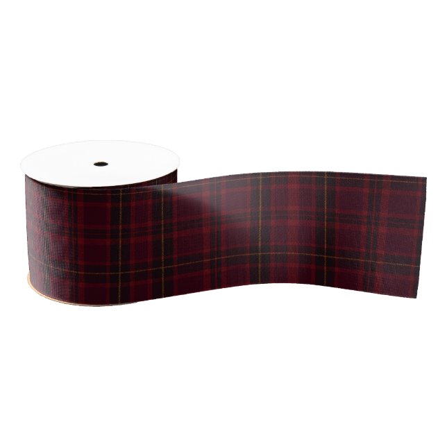 Ruban Gros-grain Elegant Burgundy Tartan (Bobine)