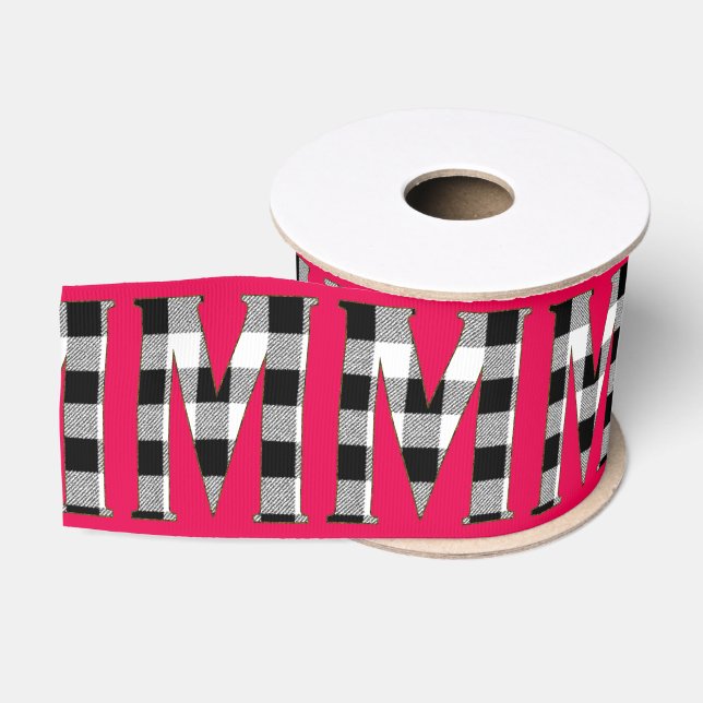 RUBAN GROS-GRAIN EN VICHY M (Bobine)