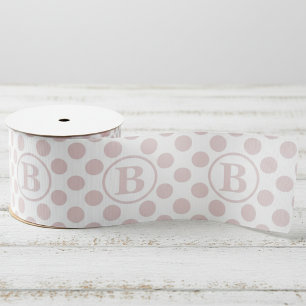 Ruban Gros-grain Enfants à pois rose pastel