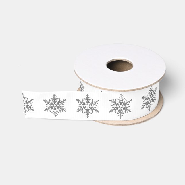 Ruban Gros-grain Faux Parties scintillant d'argent (Bobine)